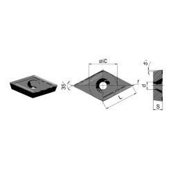 VBMT110308-TM-HR7225 Пластина токарная