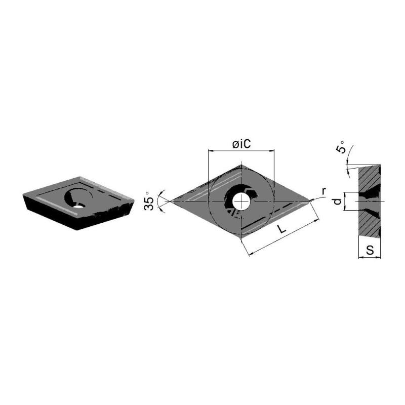 VBMT160408-TM-HS8215 Пластина токарная