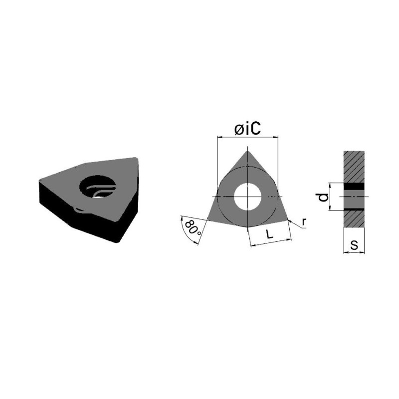WNMA080412-HS6120 Пластина токарная
