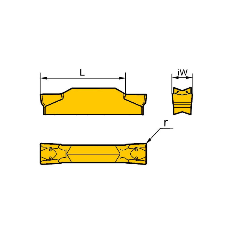 ZTED02503-MG-HR52522 Пластина отрезная, канавочная для нержавеющей стали