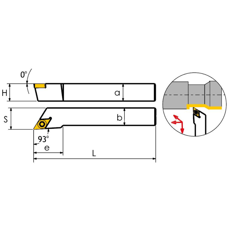 SDJCR1212F11 Резец токарный (державка) по металлу