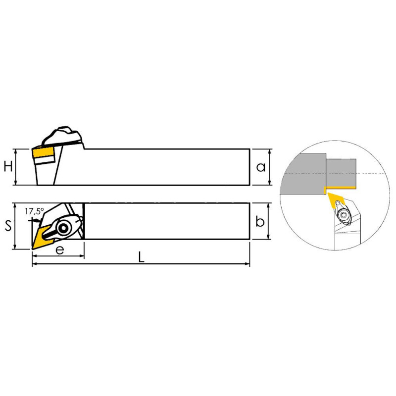 DDQNL3232P1504 Резец токарный (державка) по металлу