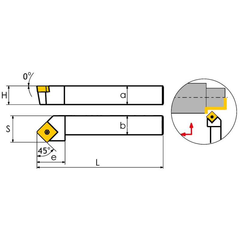 SSSCL2525M12 Резец токарный (державка) по металлу