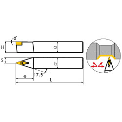 SVVBN2525M16 Резец токарный (державка) по металлу