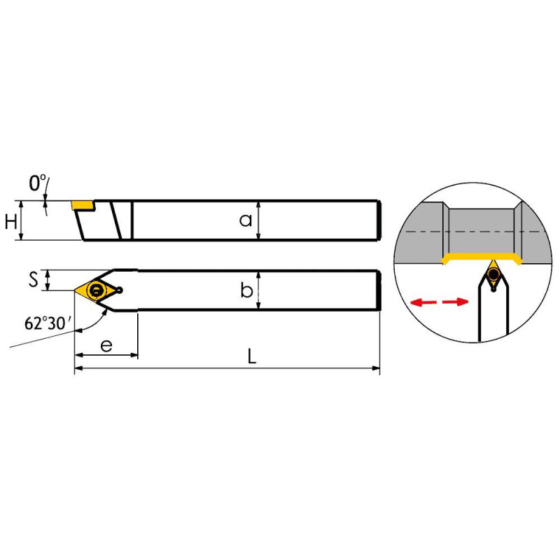 SDNCN1212F11 Резец токарный (державка) по металлу