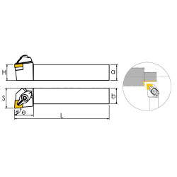 DCLNL4040R19 Резец токарный (державка) по металлу