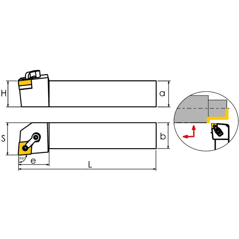 MCLNL2020K12 Резец токарный (державка) по металлу