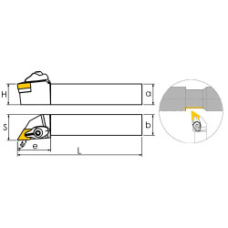 DDJNR2525M1504 Резец токарный (державка) по металлу