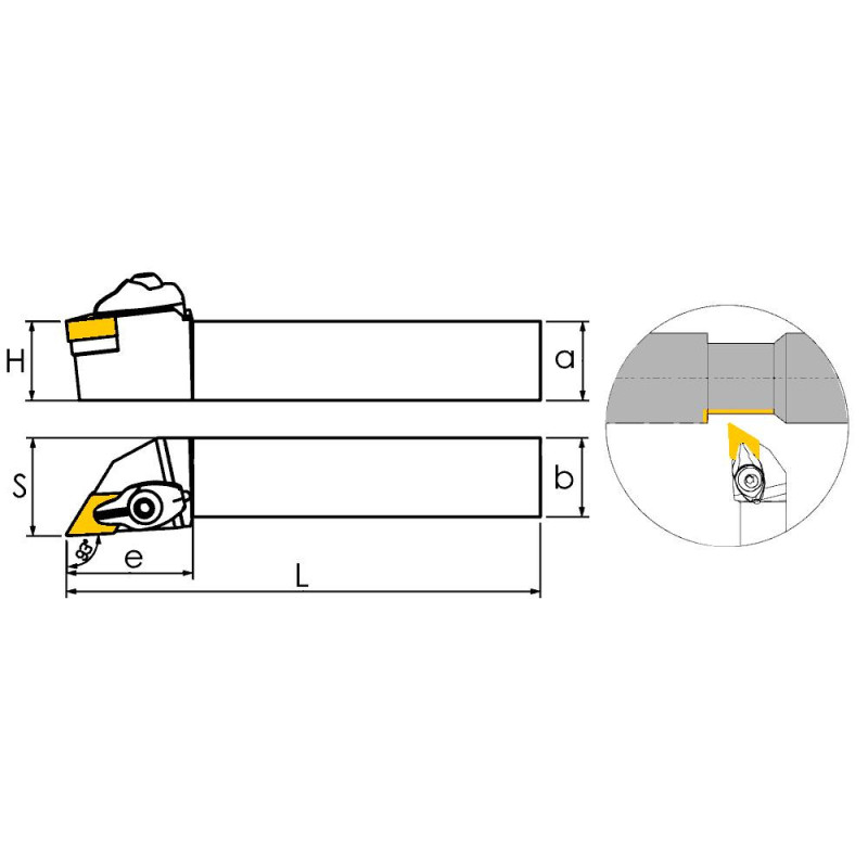 DDJNR2525M1504 Резец токарный (державка) по металлу