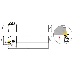 MTFNR2525M22 Резец токарный (державка) по металлу
