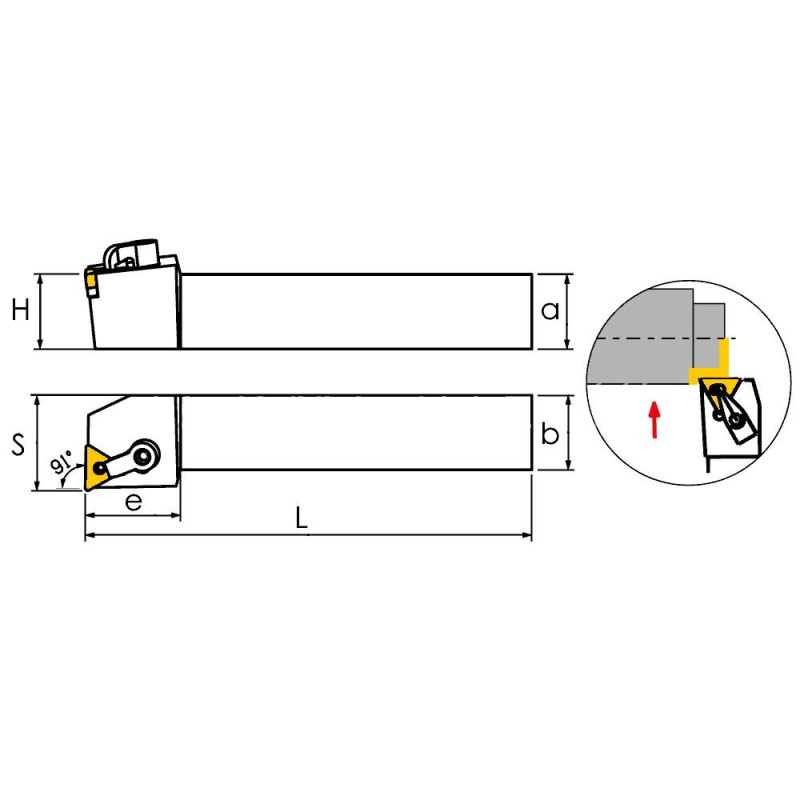 MTFNR2525M22 Резец токарный (державка) по металлу