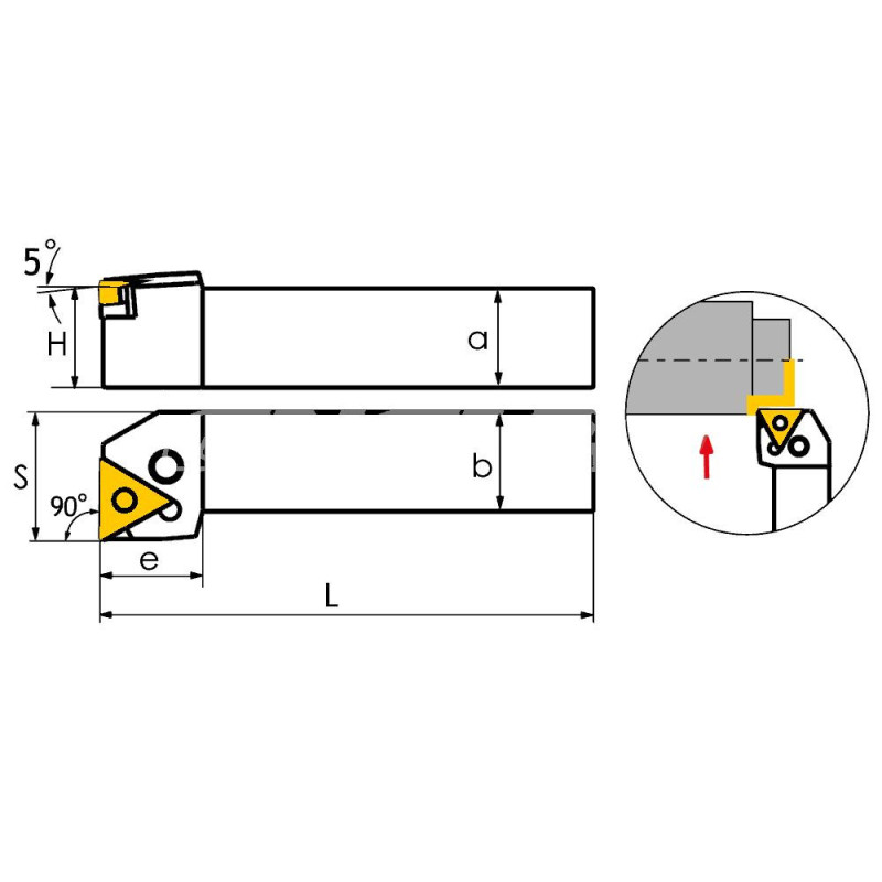 PTFNL4040S27 Резец токарный (державка) по металлу