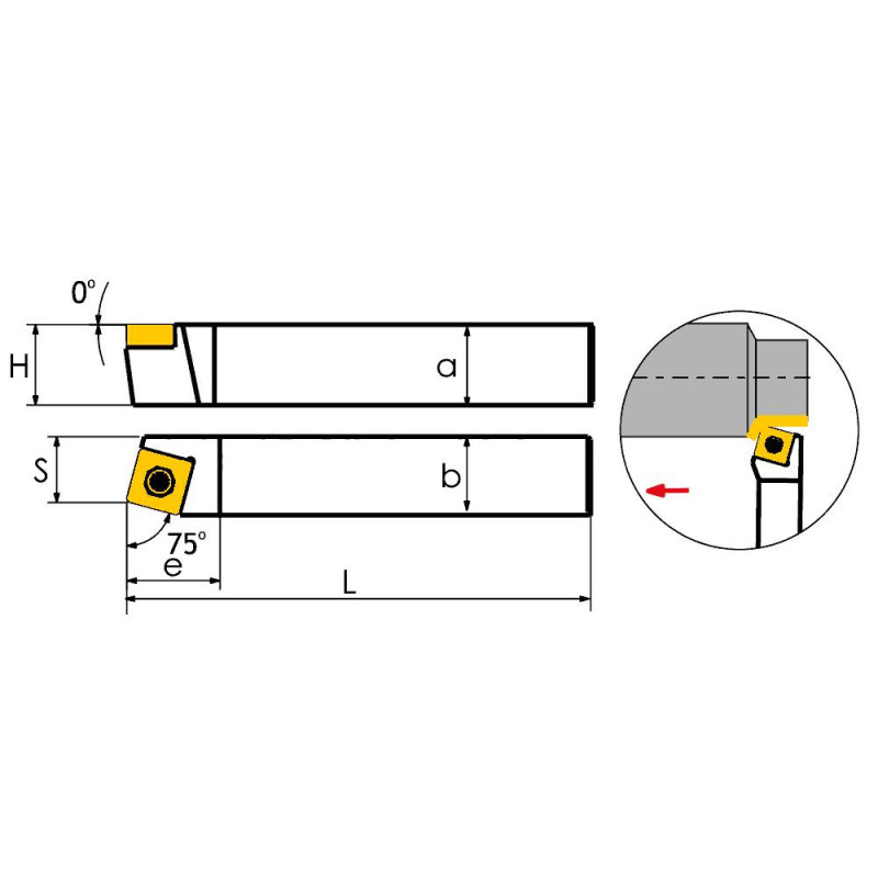 SSBCR1212F09 Резец токарный (державка) по металлу