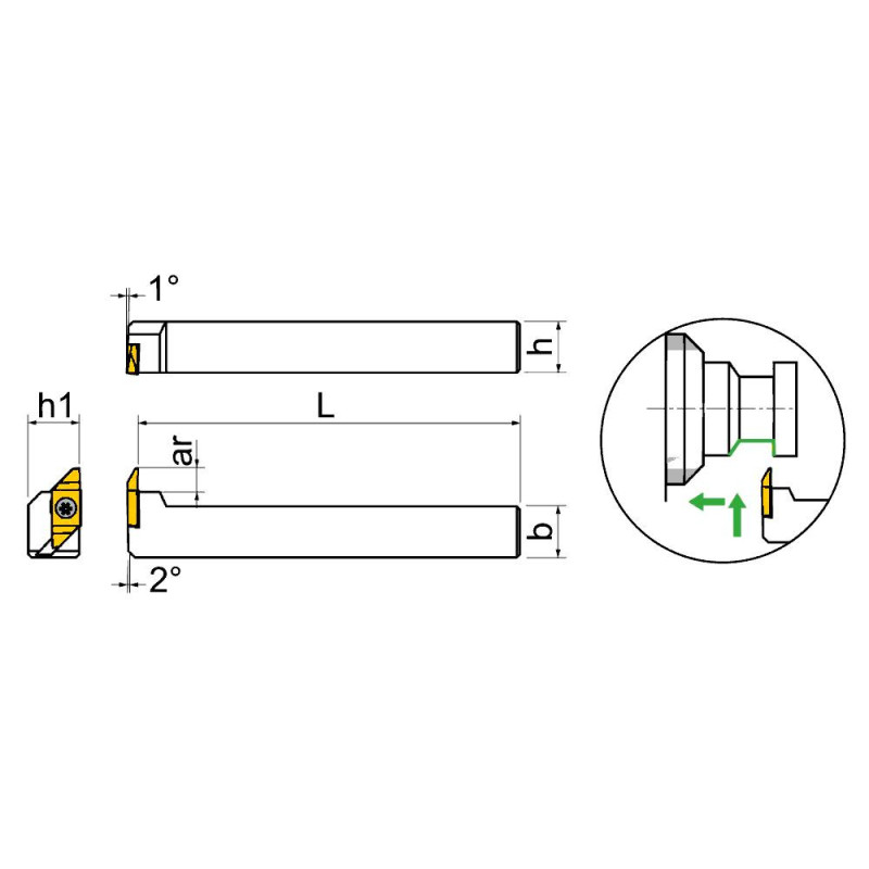 B-CTPASL1010H09 Державка отрезная / канавочная