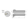 QFFD2525L17-100L Резец (державка) канавочный торцевой