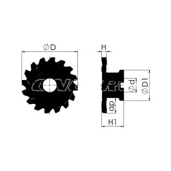 PT01.12B40.160.12.H16 Фреза дисковая насадная