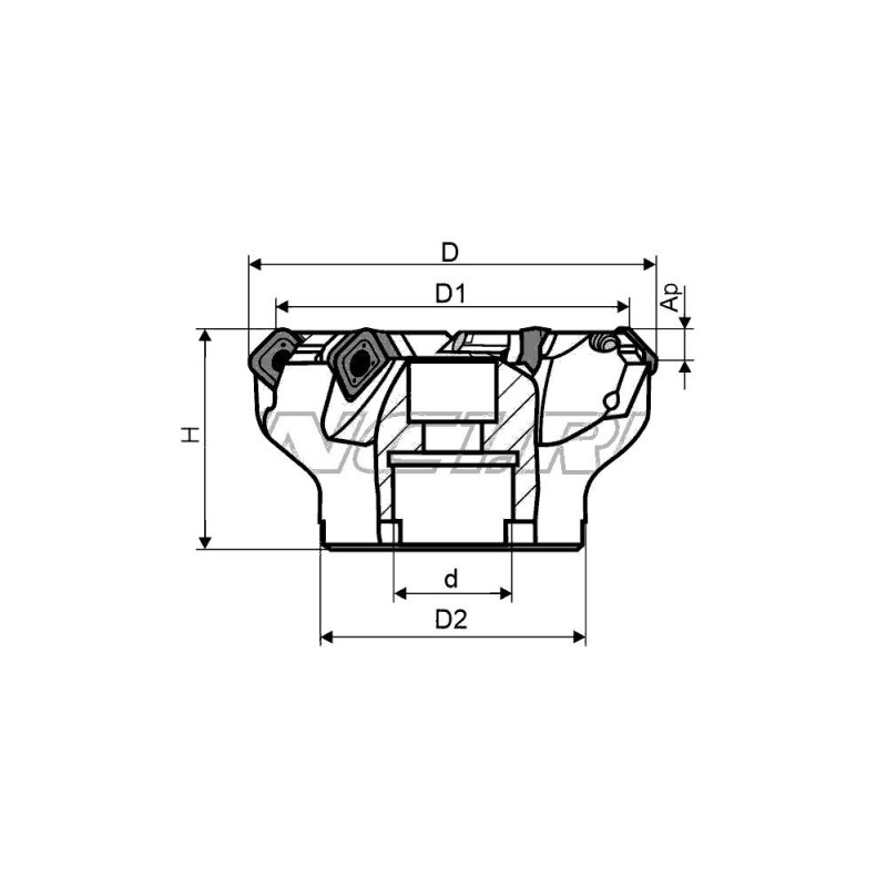 AF01.12B40.125.08 Фреза торцевая насадная