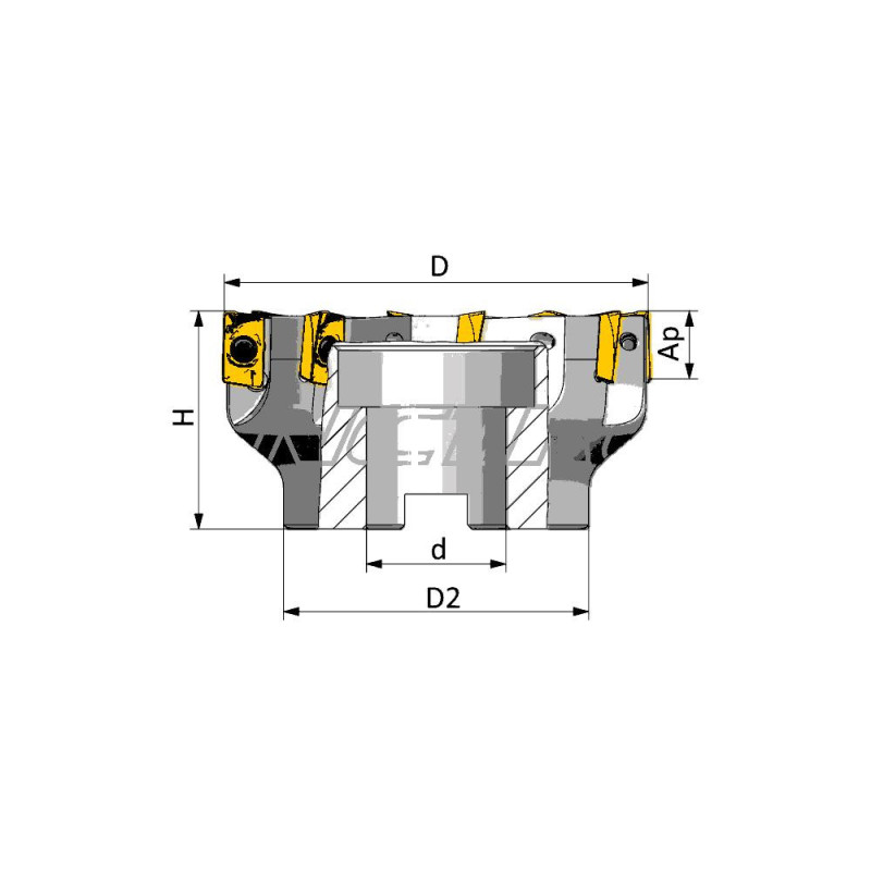 PE01.16B40.125.10 Фреза торцевая насадная