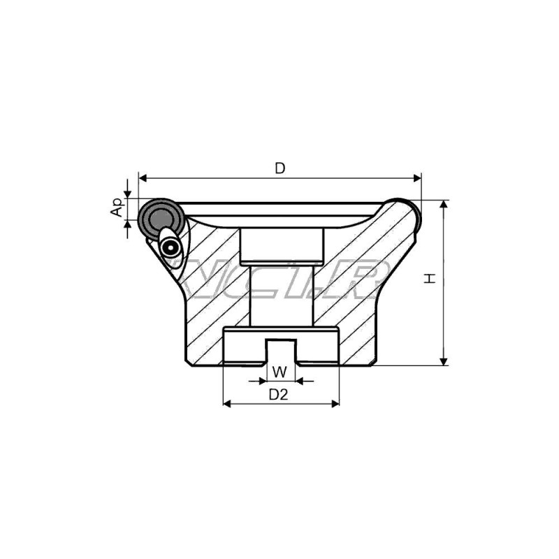 EMR-5R-50-22-4T Фреза торцевая насадная