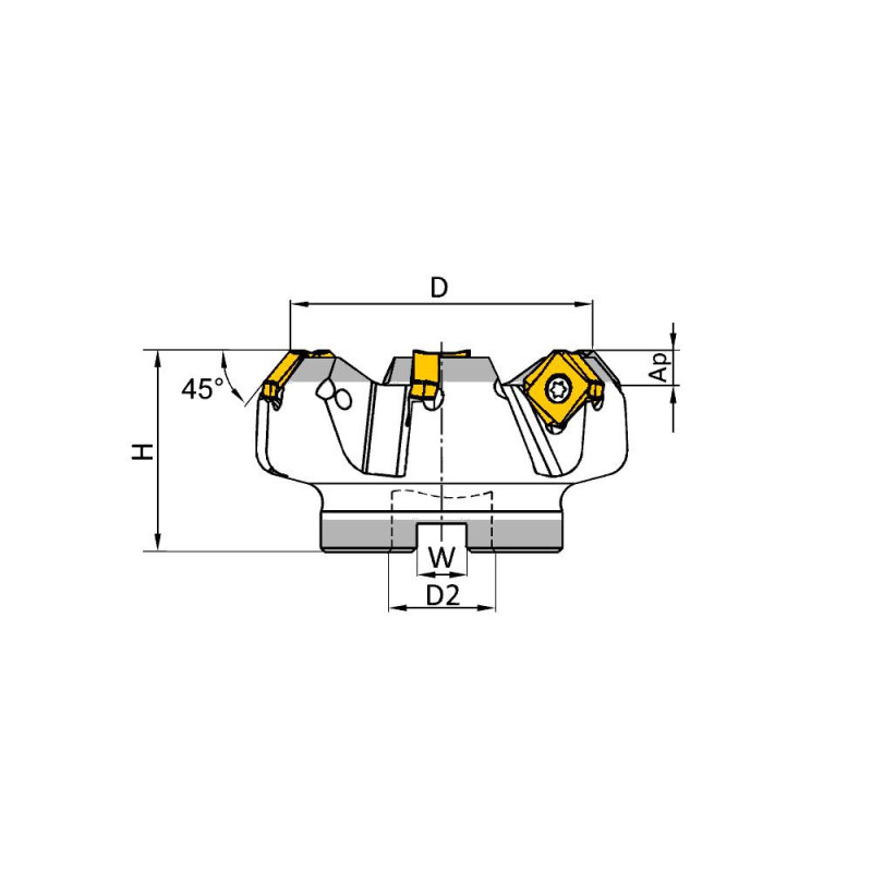 FM45-80-27-6T-SN12 Фреза торцевая насадная
