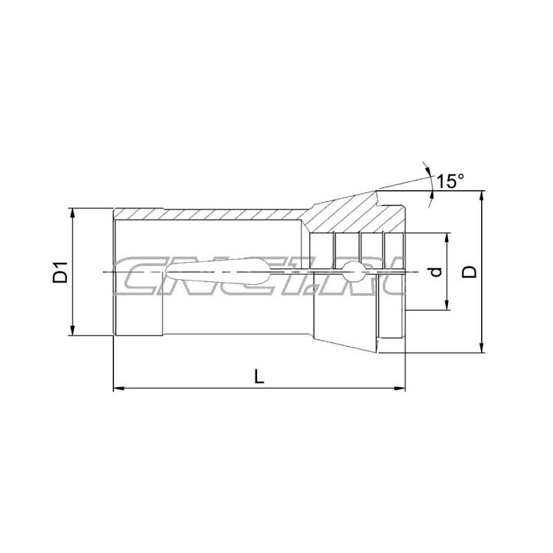 DIN6343-F32-R26 Зажимная цанга 161E / F32 внутренний профиль цанги Круг 26 мм