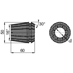 Цанга прецизионная ER50AA-11