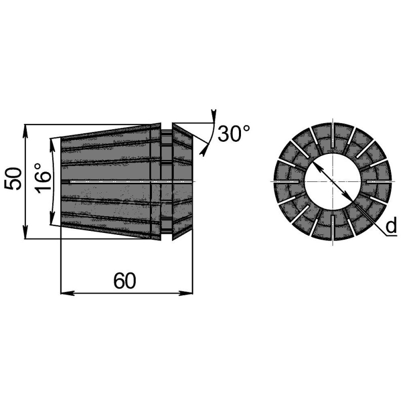 Цанга прецизионная ER50AA-11