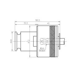 Цанга резьбонарезная быстросменная с защитой от перегрузки GT42-ISO-22,4x18