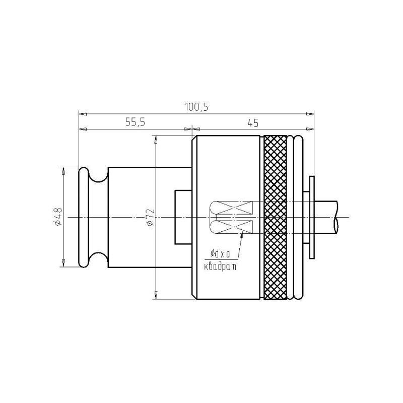 Цанга резьбонарезная быстросменная с защитой от перегрузки GT42-ISO-22,4x18