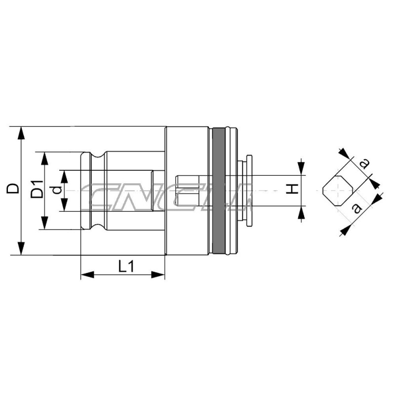 DIN376 TC1433-14x11 Цанга резьбонарезная быстросменная с защитой от перегрузки
