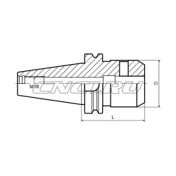 Патрон для концевых фрез с хвостовиком Weldon BT40-SLN10-100