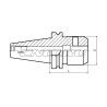 Патрон для концевых фрез с хвостовиком Weldon BT40-SLN06-050