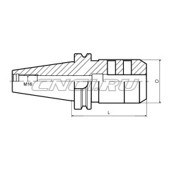 Патрон для концевых фрез с хвостовиком Weldon BT40-SLN25-070