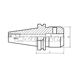 Патрон для концевых фрез с хвостовиком Weldon BT50-SLN08-100