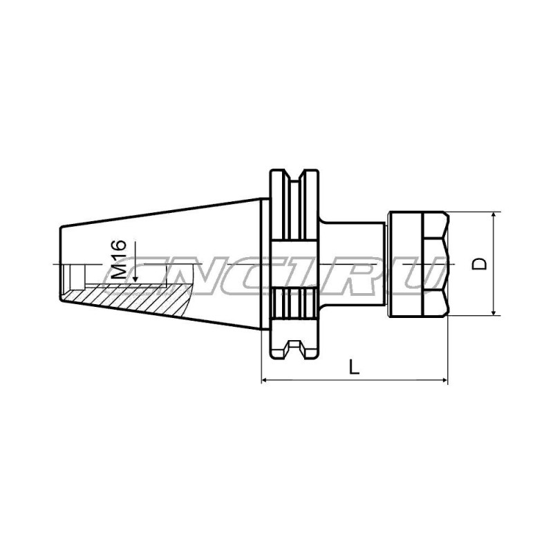 SK40-ER16-100 Патрон цанговый