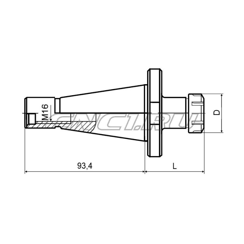 NT40-ER40-070 Патрон цанговый DIN 2080