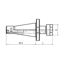 NT40-ER20-070 Патрон цанговый DIN 2080