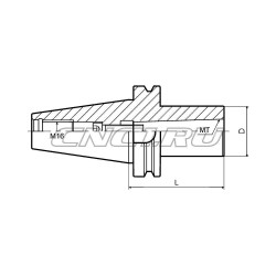 Патрон для концевых фрез с конусом Морзе BT40-MTB3-070