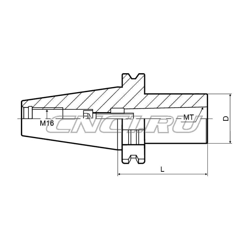 Патрон для концевых фрез с конусом Морзе SK40-MTB2-050