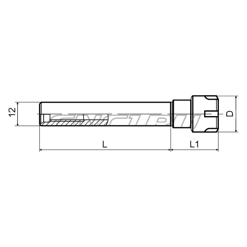 C12-ER11M-080 Патрон цанговый с цилиндрическим хвостовиком