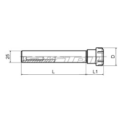 C25-ER25-080 Патрон цанговый с цилиндрическим хвостовиком