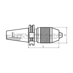 Патрон сверлильный быстрозажимной SK40-APU8-75