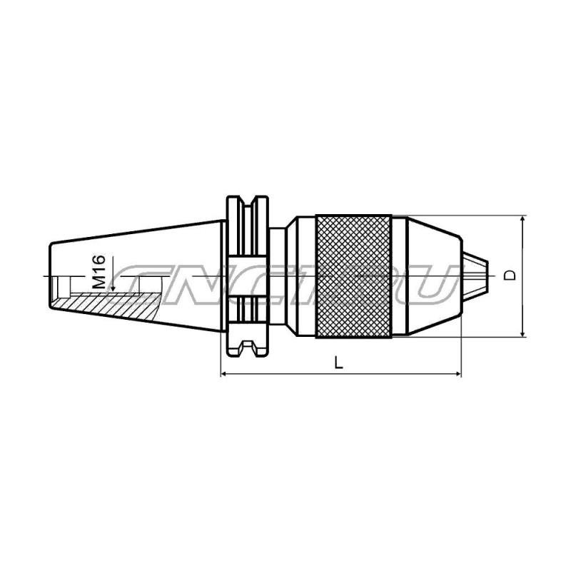 Патрон сверлильный быстрозажимной SK40-APU16-115