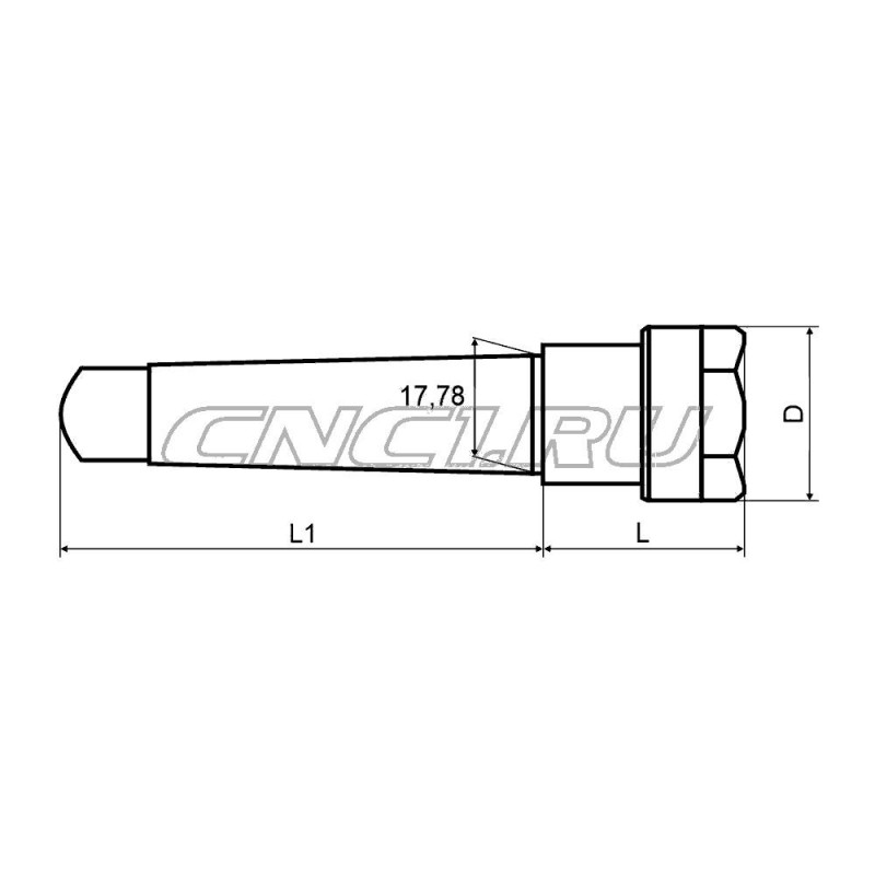 Патрон цанговый MTA2-ER20-050