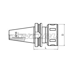 Патрон цанговый BT40-OZ25-070