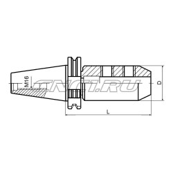 Патрон для концевых фрез с хвостовиком Weldon SK40-SLN25-100