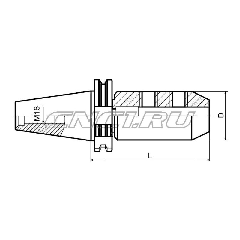 Патрон для концевых фрез с хвостовиком Weldon SK40-SLN40-100