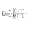 Патрон для концевых фрез с хвостовиком Weldon SK40-SLN10-050