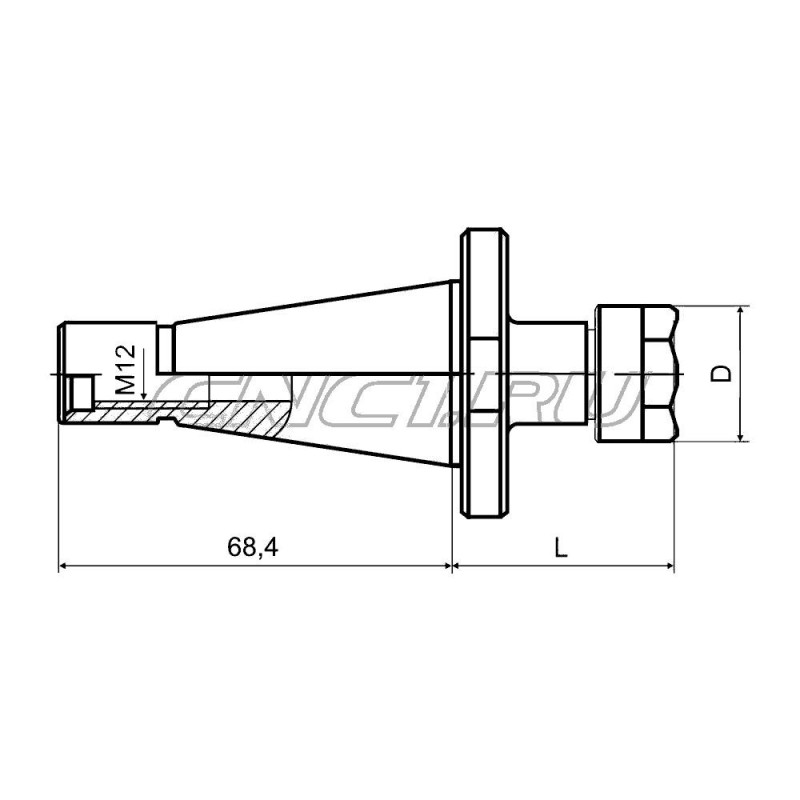 NT30-ER20-060 Патрон цанговый DIN 2080