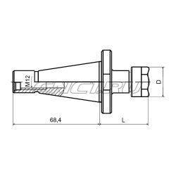 NT30-ER20-070 Патрон цанговый DIN 2080
